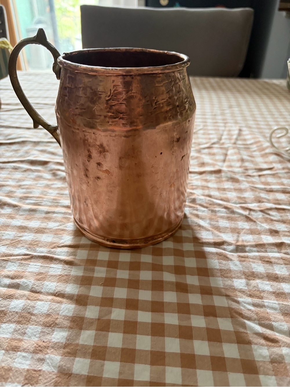 Copper Hammered Beverage Mug - Copper Finish